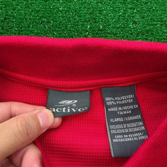 Maryland Terrapins Polo Shirt Mens XL Red Black Testudo Turtle Logo Active NCAA - Picture 6 of 7